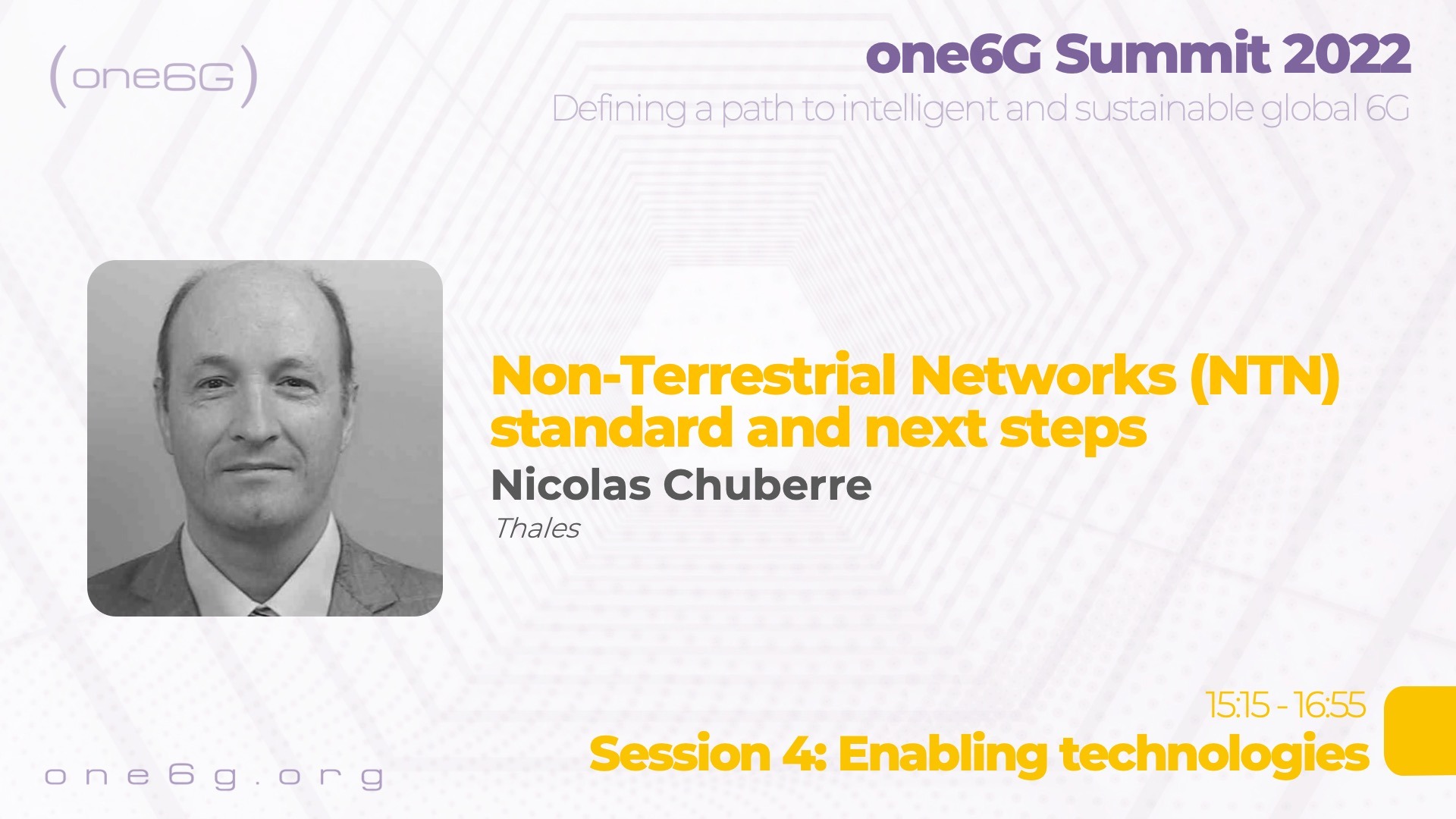 DYNASAT partner Nicholas Chuberre at one6G Summit 2022